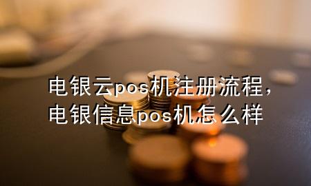 电银云pos机注册流程，电银信息pos机怎么样